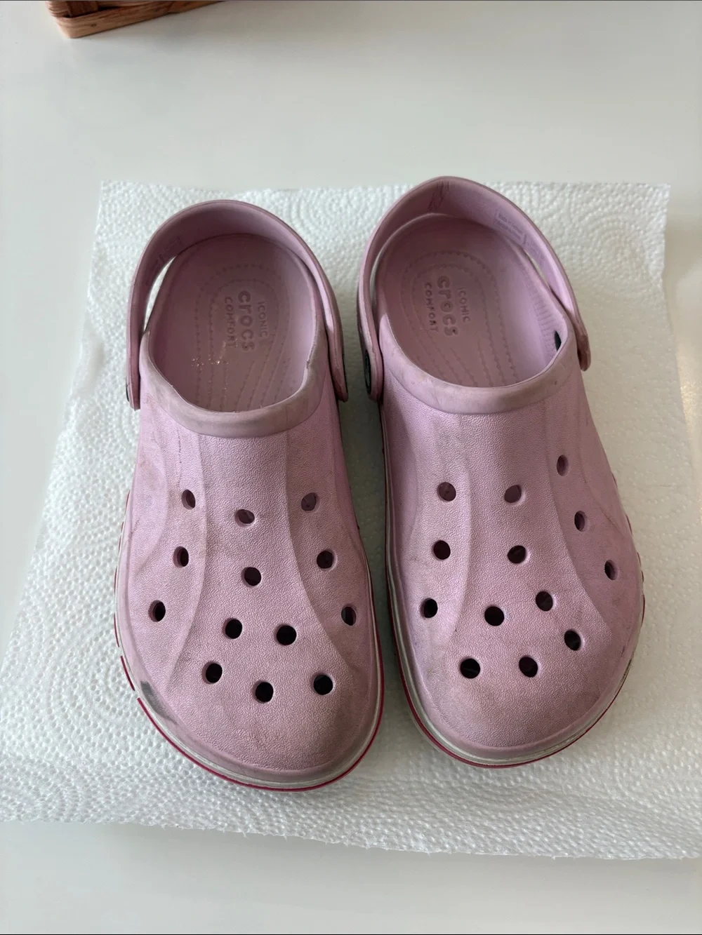 CROCS Bayaband Clog in “Ballerina Pink/Candy Pink” Size J2